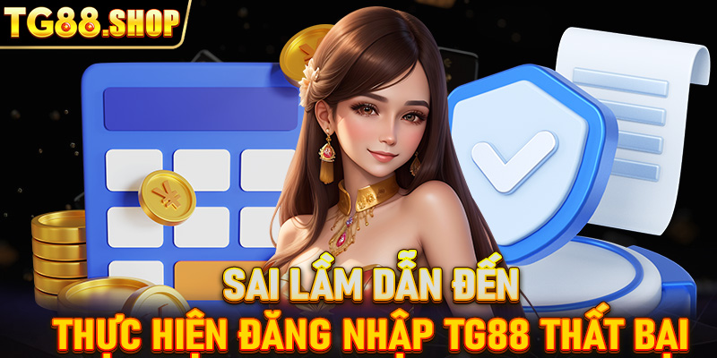 Sai lầm dẫn đến thực hiện đăng nhập TG88 thất bại 